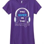 Smartly-behaved Gamer in The Making | Video Game Lover Gift Ladies’ Fitted T-Shirt | M Purple