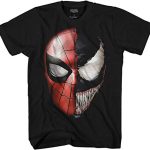 Venom Spidey Faces Spiderman Avengers Villain Humorous E book Males’s Graphic T-Shirt (Black, XXX-Tremendous)