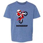 Braaap Grime Bike Retro 8 Bit Video Sport Gamer Heather Royal Blue XL Formative years Young of us Lady Boy T-Shirt
