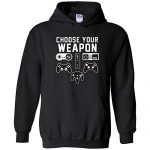 Purchase Your Weapon – Gaming Console Gamer Retro Handheld Esports Video Game Hoodie – 3X-Big – Dark