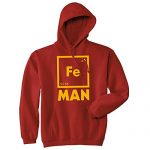 Unisex Iron Man Hoodie Funny Geeky Nerdy Graphic Periodic Desk Sweatshirt (Purple) – XL