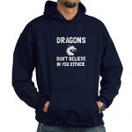 CafePress Dragons Dont Deem Hoodie Pullover Hoodie, Traditional & Tickled Hooded Sweatshirt Navy