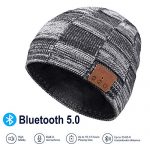 Bluetooth Beanie, V5.0 Bluetooth Hat, Wi-fi Earphone Beanie Headphones, with HD Stereo Audio system Built-in Microphone, Mens Gifts, Christmas Digital Gifts for Males/Women individuals