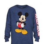 Disney Mickey Mouse Wash Disneyland World Silly Humor Males’s Graphic Long Sleeve Shirt (Navy Heather, Medium)