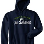 I Cant Adult Im Gaming Comical Video Sport Sweater Nerdy Novelty Cool Gamer Hoodie (Navy) – XXL