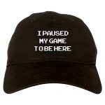 I Paused My Sport to Be Right here Gamer Mens Dad Hat Baseball Cap Sad