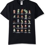 Nintendo Males’s Pixel Solid T-Shirt, Gloomy, 5XL