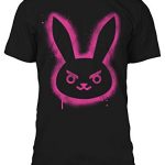 JINX Overwatch D.Va Spray Males’s Gamer Tee Shirt, Dim, Immense