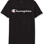 Champion Males’s Traditional Jersey Script T-Shirt, Dim, M