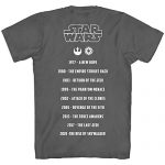 Star Wars Avenue Poetry Movie List Collection Dates Adult Males’s Graphic Tee T-Shirt (Charcoal, X-Intellectual)