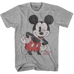 Outsized Portray Mickey Mouse Adult Men’s Classic Classic Disneyland World Graphic T-Shirt (Heather Grey, X-Monumental)