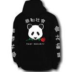 Insurrection Society Panda Rose Mens Graphic Pullover Hoodie Sweatshirt – Sad, Medium