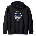 Exhaust Sleep Future Repeat – Gamers – Video Games Gaming Gift Zip Hoodie