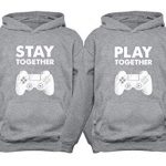 Matching Couple Hoodies Ranking 22 situation Play Together Take care of Together Comic Gamer Valentine Take care of Gray Medium/Play Gray X-Huge