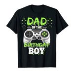 Mens Dad of the Birthday Boy Matching Video Gamer Birthday Celebration T-Shirt