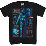 Massive title Wars Mens T-Shirt – Darth Vader Vivid Schematics Blue Print Image (XX-Colossal)