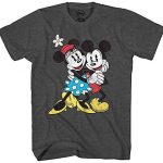 Disney Mickey & Minnie Mouse Common College Love Vintage Classic Retro Grownup Males’s Graphic Tee T-Shirt (2XL)