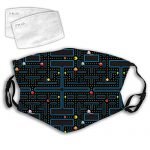 MOSDELU Pacman Retro Video Sport Sample Protective Quilt Anti-Mud with Fliter Mouth Washable Reusable Windproof MA Ladies folk Men Adolescence