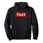 Yeet Purple Box Trace Meme Hooded Sweatshirt Females Males & Kids