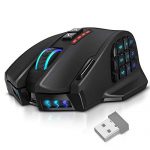 UtechSmart Venus Pro RGB Wireless MMO Gaming Mouse, 16,000 DPI Optical Sensor, 2.4 GHz Transmission Technology, Ergonomic Plan, 16M Chroma RGB Lighting fixtures, 16 programmable Buttons,