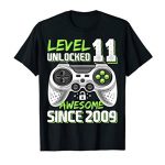 Stage 11 Unlocked Suited 2009 Video Recreation 11th Birthday Reward T-Shirt