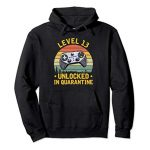 Level 13 Unlocked Video Gamer thirteenth 2007 Birthday Quarantine Pullover Hoodie