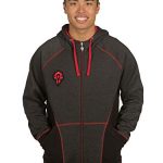 JINX World of Warcraft Horde Traditional Men’s Gamer Zip-Up Hoodie, Charcoal Heather/Crimson, X-Runt