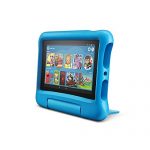 Fire 7 Early life Version Tablet, 7″ Demonstrate, 16 GB, Blue Kid-Proof Case