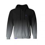 Twitch Dip Dye Zip Hoodie with Durable Drawstrings and Favorite Construct, Zip-Up Jacket for On-line Live Video Streamers and Gamers – Dim (XX-Immense)