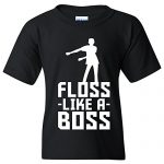 Floss Love A Boss – Flossin Dance Humorous Emote Youth T Shirt – Small – Black