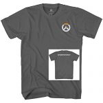Overwatch Text Icon BlizzCon Video Sport Gamer Gaming Grownup Mens T-Shirt (Charcoal, X-Beefy)