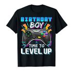 Birthday Boy Time to Degree Up Video Sport Birthday Reward Boys T-Shirt