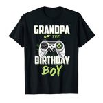 Mens Matching Video Gamer Grandpa of the Birthday Boy Occasion T-Shirt