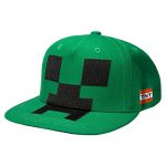JINX Minecraft Creeper Mob Snapback Baseball Hat, Green, One Dimension