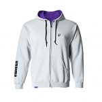 Twitch Logo Zip-Up Long Sleeve Hoodie Jacket with Drawstrings for On-line Stay Video Streamers and Gamers – Ice