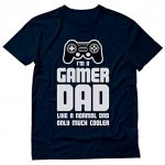 Gamer Dad Shirt Reward for Father Cool Dad’s Gaming T-Shirt XX-Extensive Navy