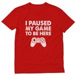 I Paused My Sport to Be Here Shirt Laughable Video Gamer Reward Geek T-Shirt Medium Purple