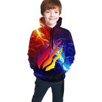 C-Emily Kid’s 3D Printed Preston Fireplace Nation Playz Gamer Flame Pullover Hoodie Sweatshirt for Boys/Ladies/Teen/Kid’s M(10-12)
