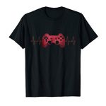 Gamer Heartbeat Video Games Gaming Gift Boys Younger folks T-Shirt