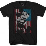 Mickey Mouse Disney American Flag Classic Classic Retro Distressed The United States Patriotic Graphic Men’s Adult T-shirt Tee (X-Immense)