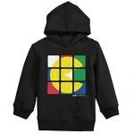 Vintage Rubik’s Cube Pac-Man Blocks Gift Toddler Hoodie Black