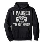 Lovable Video Gamer Reward Droll I Paused My Sport To Be Here Pullover Hoodie