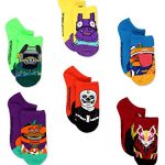 Fortnite Fight Royale Gamer Boy’s Woman’s Teen Adult 6 pack No Hide Socks (Shoe: 10-4 (Sock: 6-8), Green/Multi)