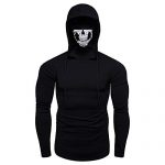 SSDXY Mens Exercise Sleeveless Hoodies, Sweatshirt for Men with Neck Gaiter Bodybuilding Athletic Shirt Tank Tops