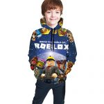 Chuangyitongxun Kid’s Hoodies Ro-blox 3D Print Unisex Pullover Hooded Sweatshirts for Boys Women Teen Kid’s (M)