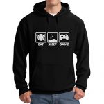 Eat Sleep Sport – Present for Gamer Gaming Males’s Hoodie Tidy Sunless