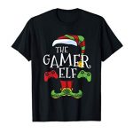 Gamer Elf Family Matching Christmas Community Humorous Gift Pajama T-Shirt