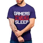 Crimson Print Home Avid gamers By no technique Sleep T Shirt Droll Shirts Gamer Items Gaming Mens (Limited, Navy Blue)