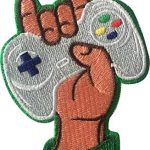 Video Games Controller 3.6″ x 2.5″ Iron-on or Sew-on Embroidered Applique Logo Patch/Badge Perfect for Gown Garments Pants Hats Caps Denims Jackets T-Shirts Vest Backpack Items and Accessories