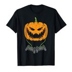 Jack O Lantern Recreation Controller Gamer Halloween 2020 Boys T-Shirt